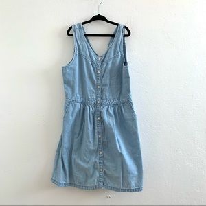 Forever 21 Girls Denim V-Neck Dress sz 11/12